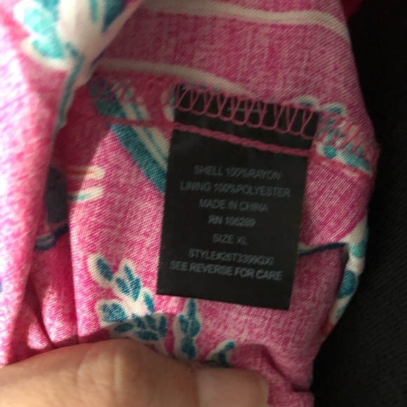 NWT Row A Pink Floral Flutter Sleeve Dress - Picture 8 of 13